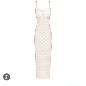 Skims x Swarovski Rhinestone Nett Coverup Tank Maxi Dress Miami Cinnamon XL NEW